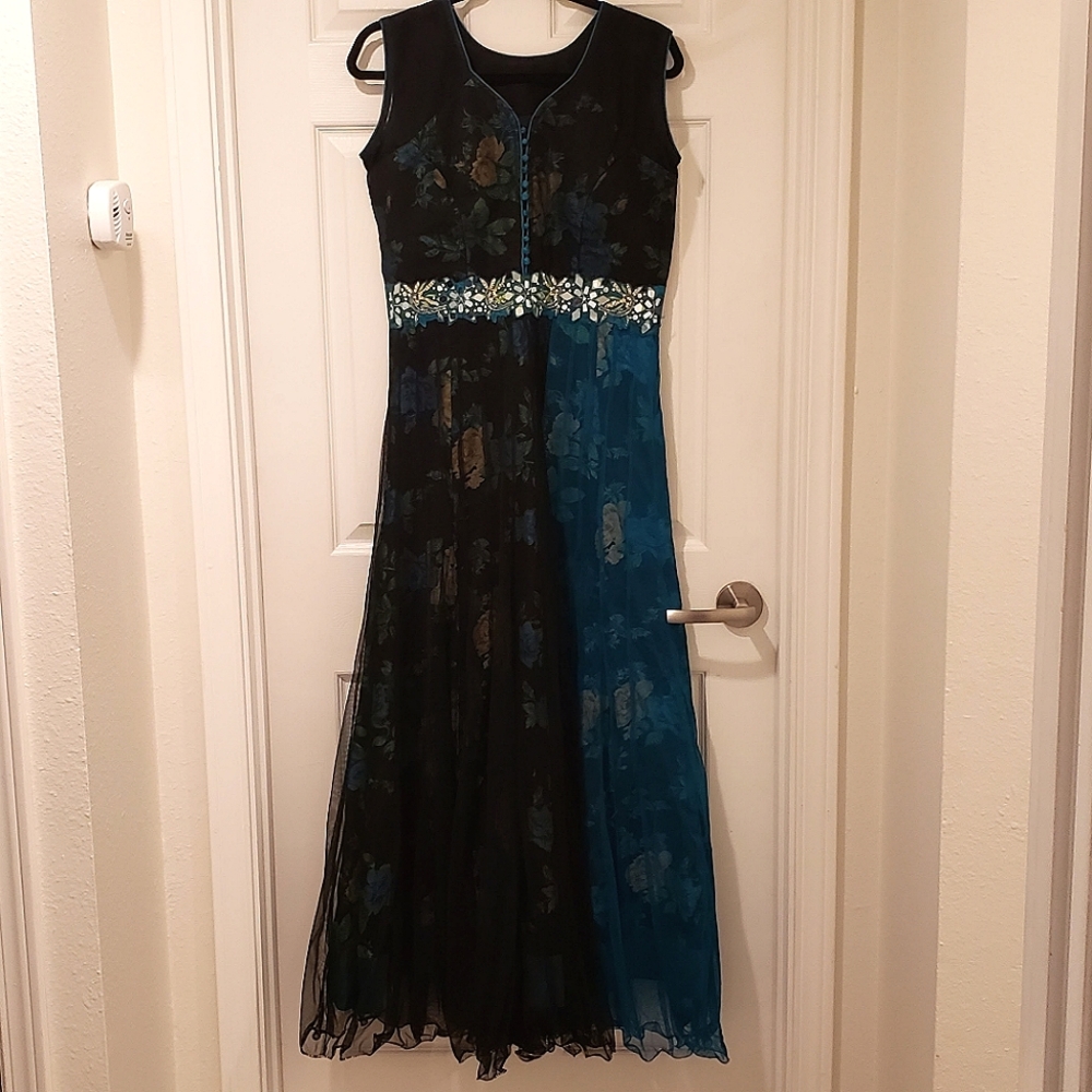 Double pattern full length Floral Maxi Anarkali